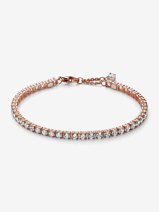 Sparkling Tennis Bracelet
14k rose gold plating