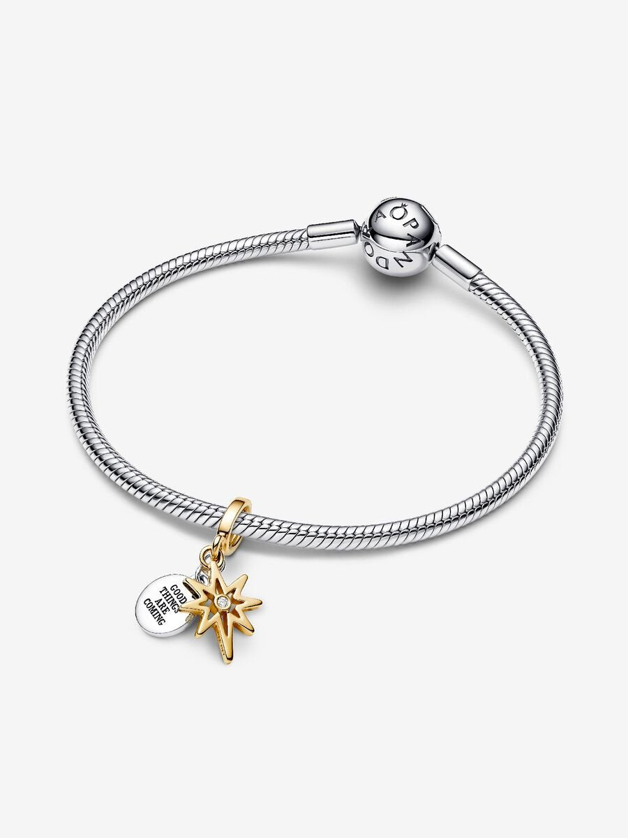 Engravable North Star Lab-grown Diamond Dangle Charm
0.009 ct TW, Sterling silver, 14k gold plating