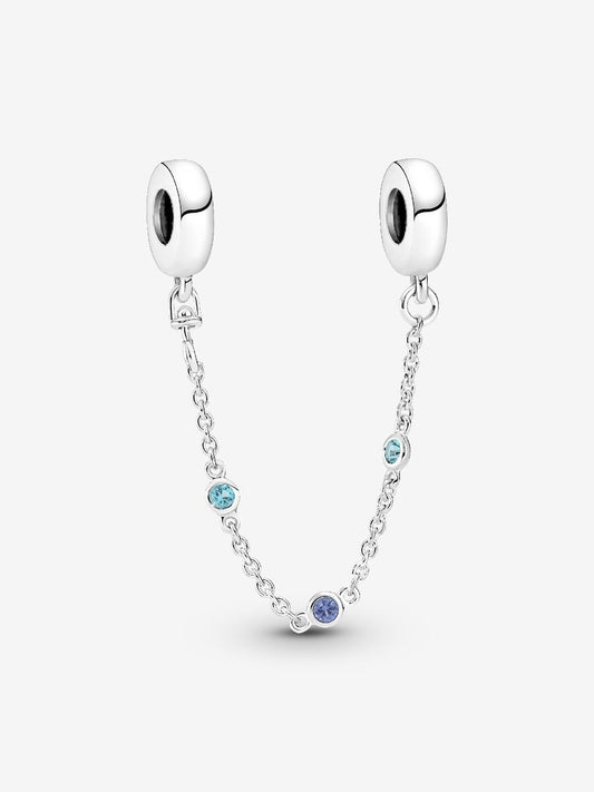 Triple Blue Stone Safety Chain
