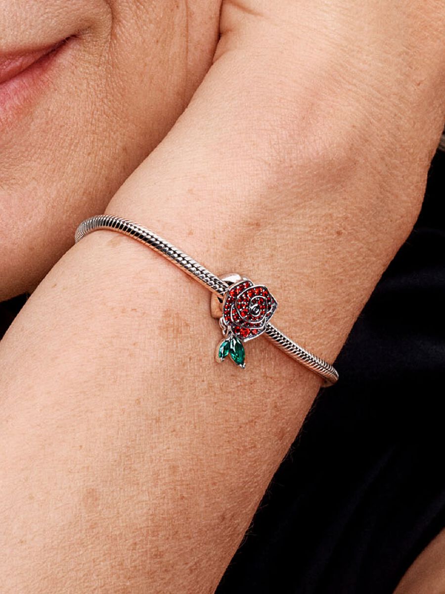 Pandora Sparkling Rose in Bloom Charm