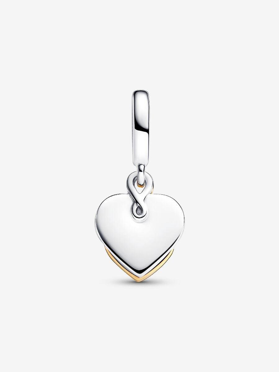 Lab-grown Diamond Engravable Mom Double Dangle Charm