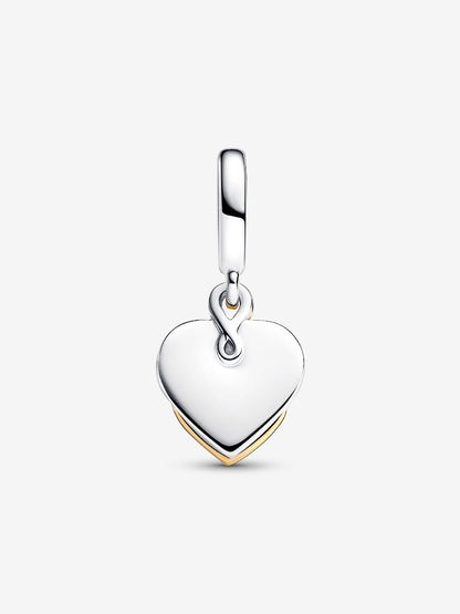 Lab-grown Diamond Engravable Mom Double Dangle Charm