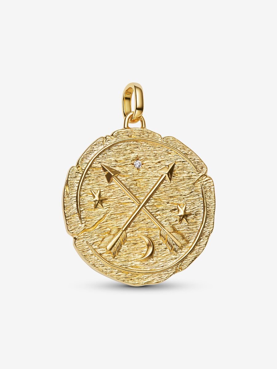 Crossing Arrows Oversized Medallion Charm