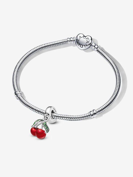 Cherry Dangle Charm Bracelet Set