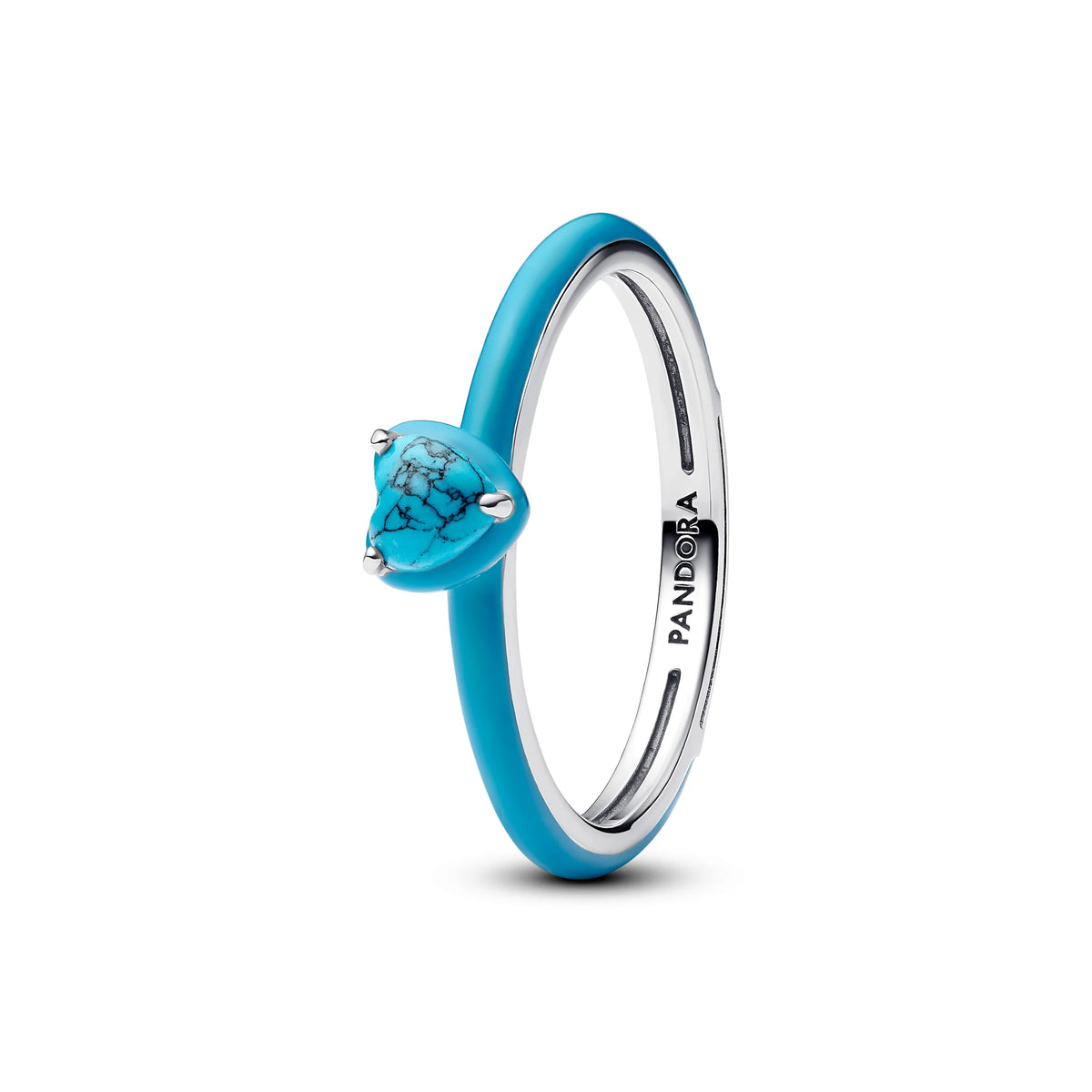 Turquoise-colored Heart Stone Ring