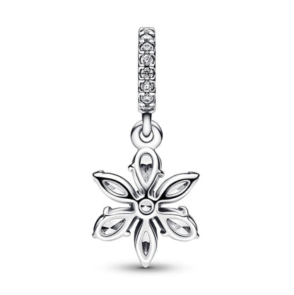 Herbarium Cluster Sterling Silver Dangle With Clear Cubic Zirconia