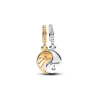 Splittable Yin & Yang Sparkling Dangle Charm