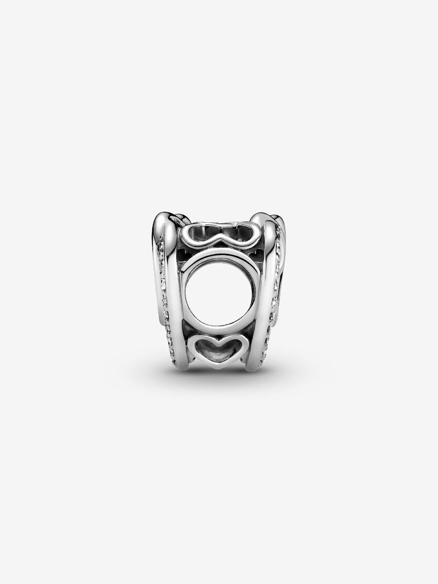 Sparkling Entwined Hearts Charm