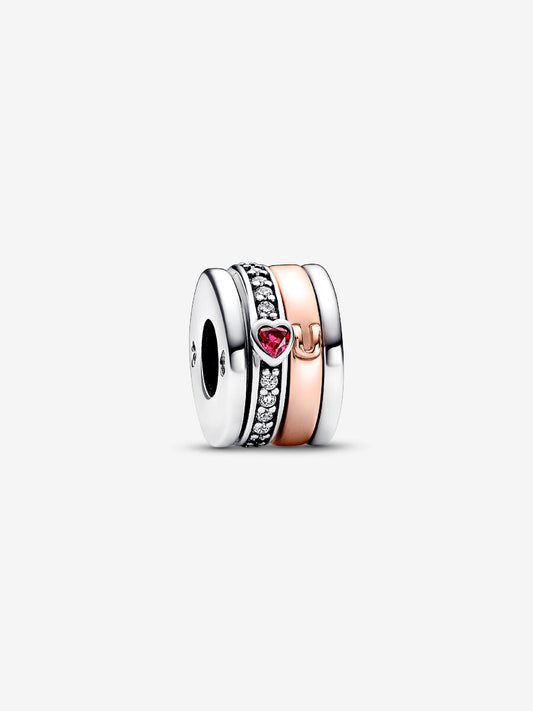 Two-tone Turning Love Message Charm