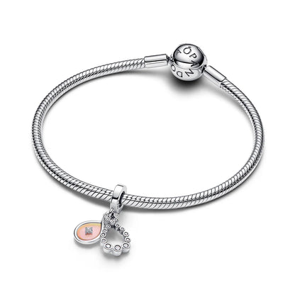 Opalescent Infinity Double Dangle Charm