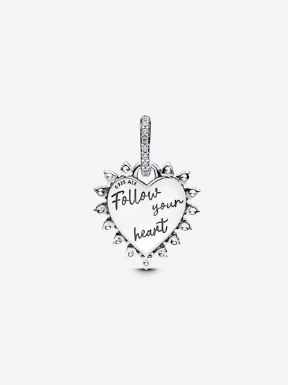 Spinnable Arrow Heart Dangle Charm