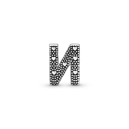 Letter N Silver Charm