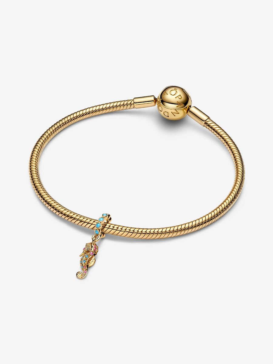 Seahorse Dangle Charm 14k gold plating