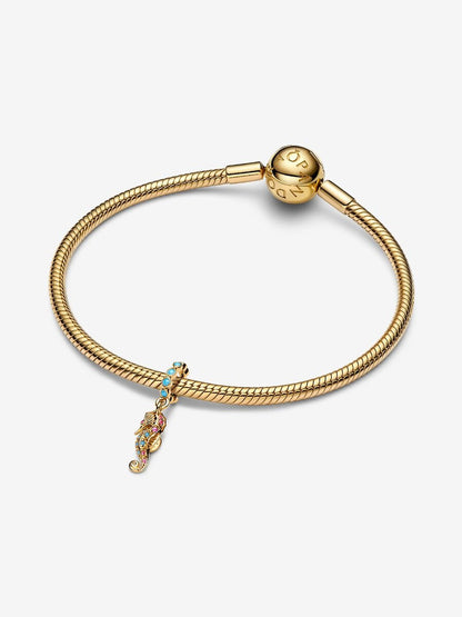 Seahorse Dangle Charm 14k gold plating