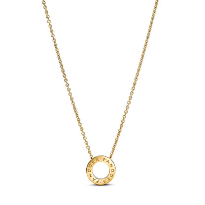 Pandora Logo Pavé Circle Collier Necklace
14k gold plating