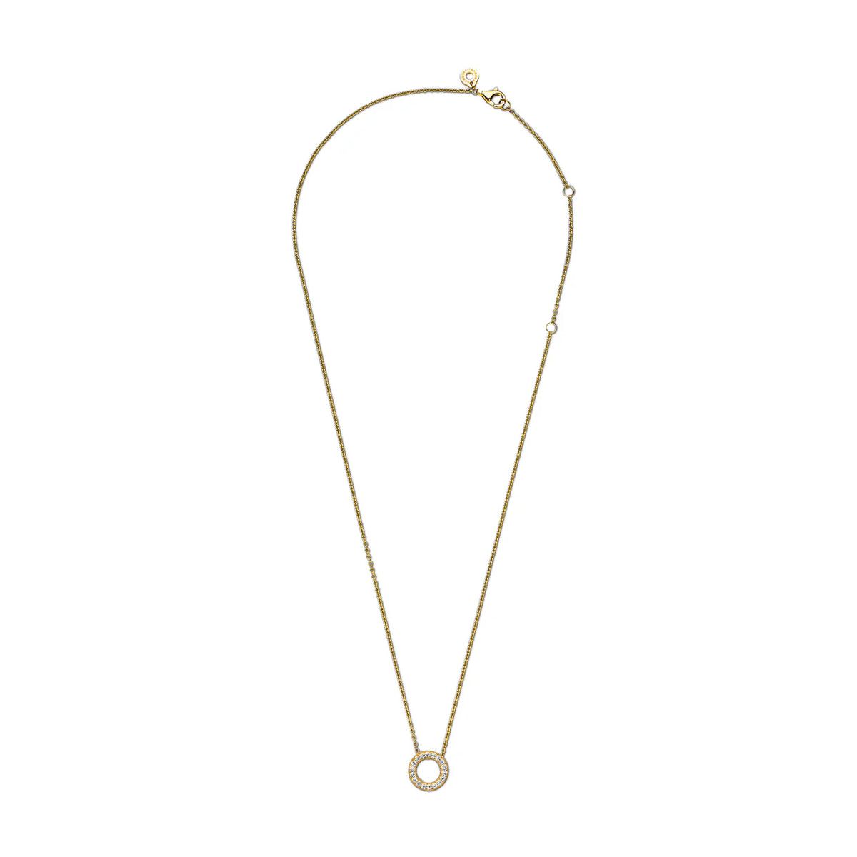 Pandora Logo Pavé Circle Collier Necklace
14k gold plating