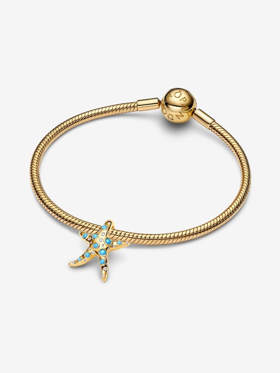 NEW Sparkling Blue Starfish Dangle Charm
