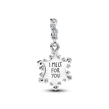 Opalescent Snowflake Double Dangle Charm