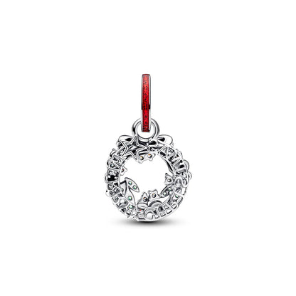 Holiday Wreath Double Dangle Charm