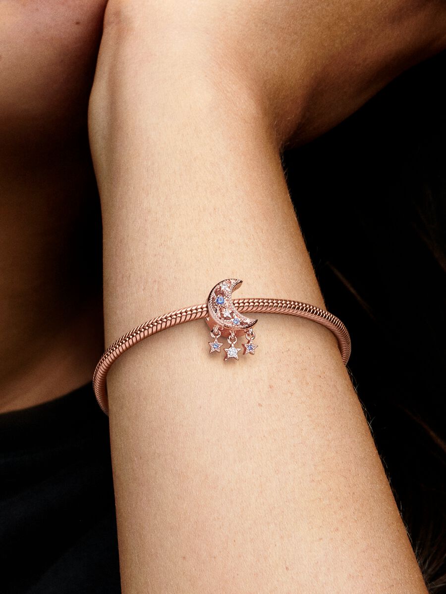 Star & Crescent Moon Charm
14k rose gold plating