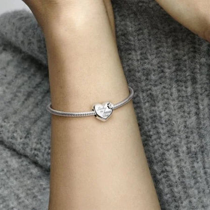 Mum Heart & Clover Charm