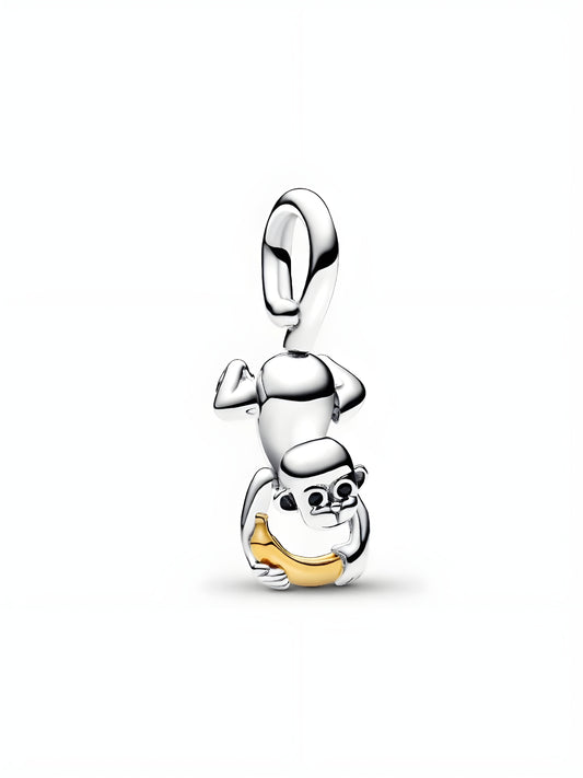 Two-tone Movable Monkey Dangle Charm