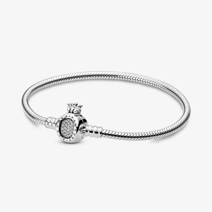 Pandora Moments Crown O & Snake Chain Bracelet