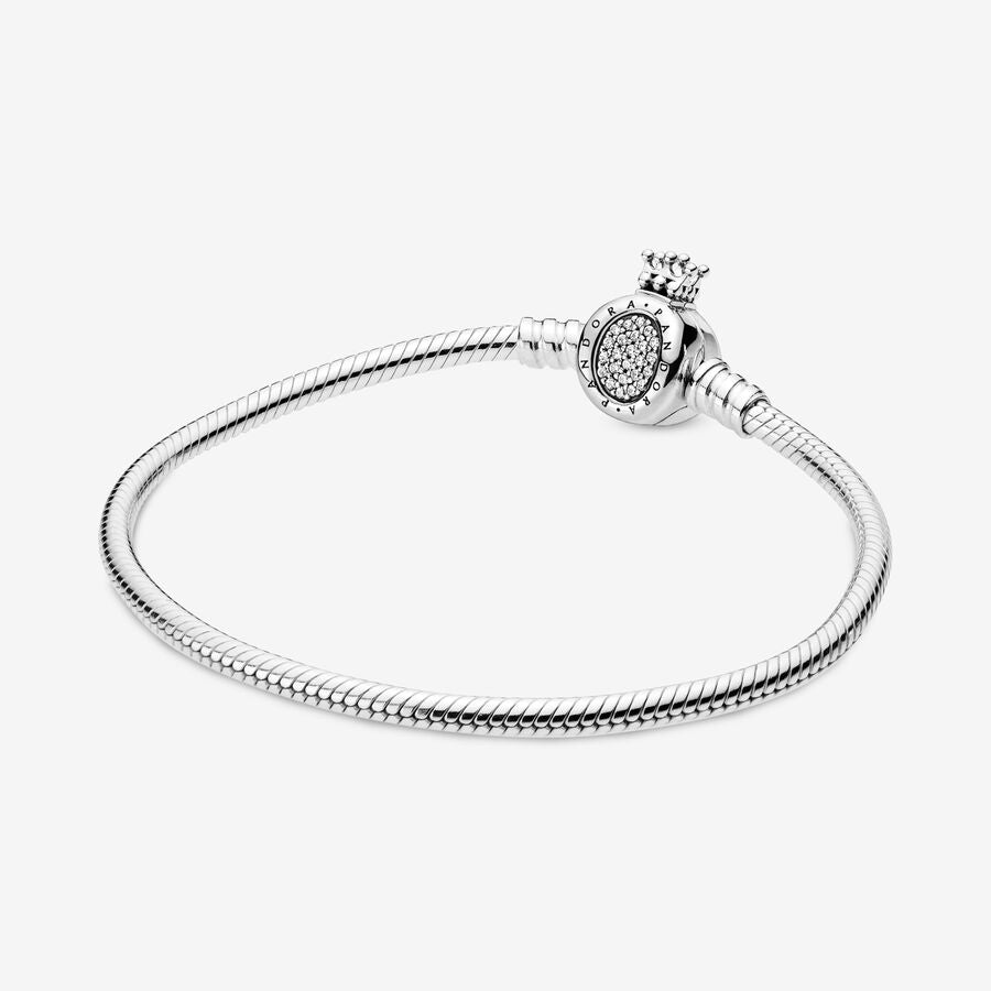 Pandora Moments Crown O & Snake Chain Bracelet