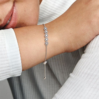 Round Sparkle Slider Bracelet