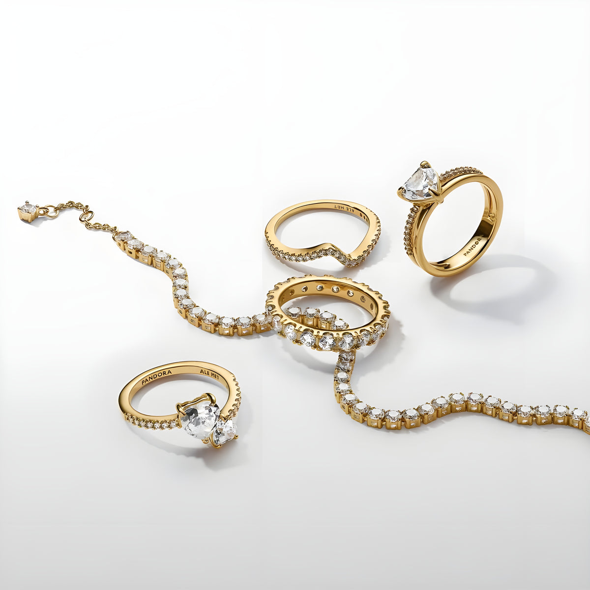 Sparkling Tennis Bracelet 14k gold