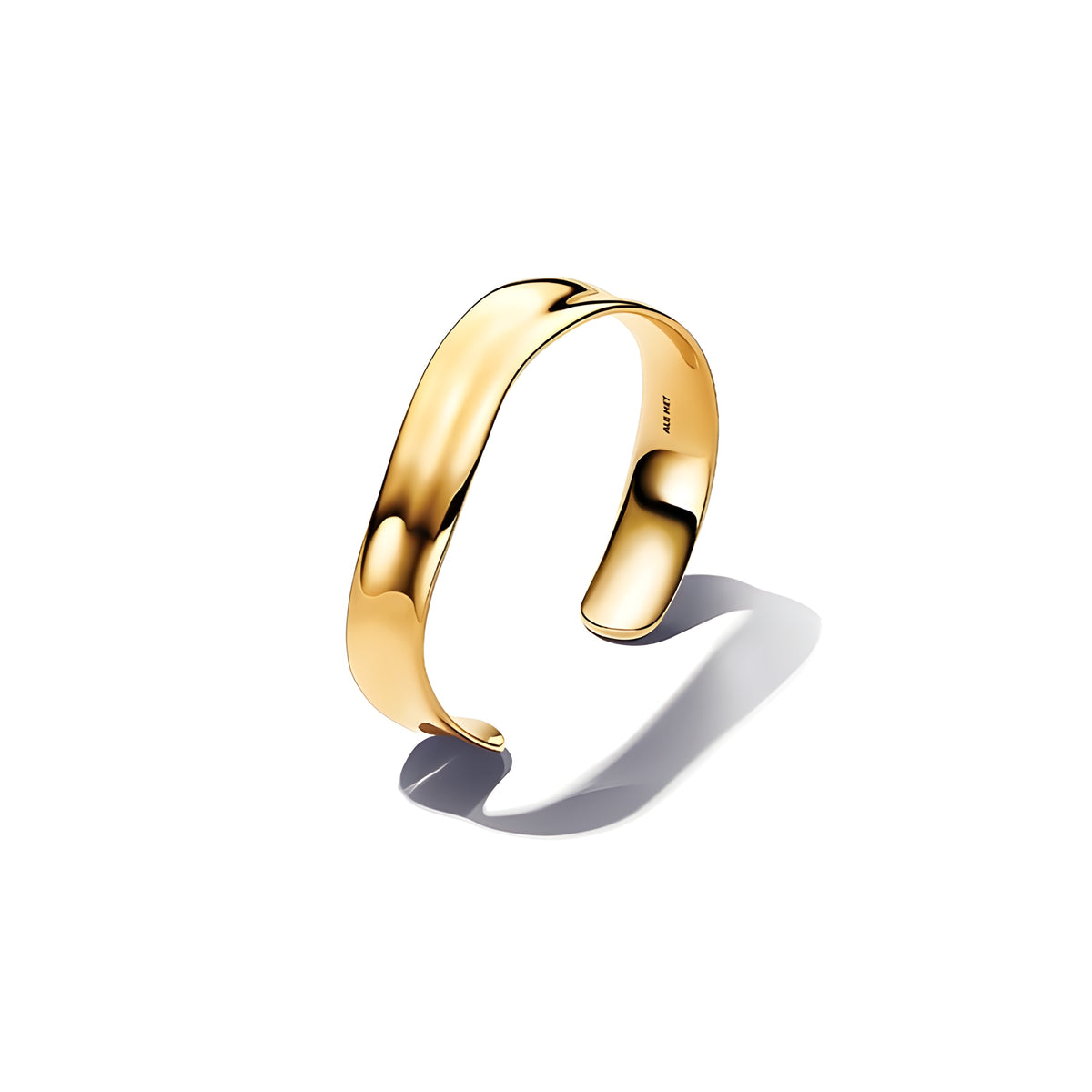 ORGANICALLY SHAPED BROAD OPEN BANGLE