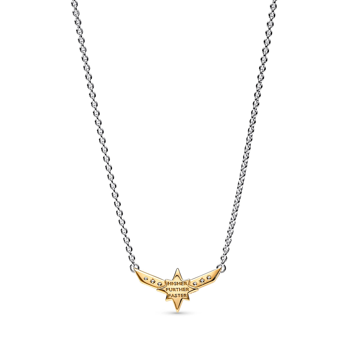 Marvel Captain Marvel Octogram Star Two-Tone Pendant Necklace