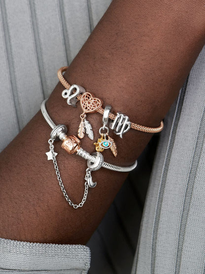 Hamsa, All-seeing Eye & Feather Spirituality Dangle Charm