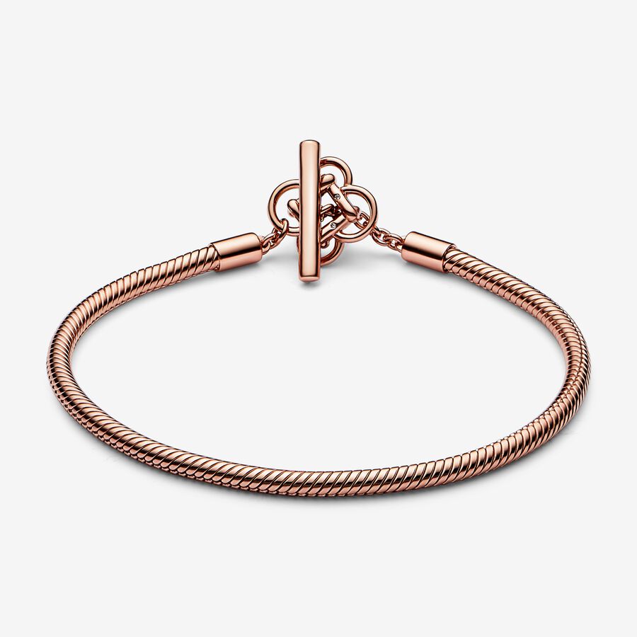 Peace Knot T-bar Snake Chain Bracelet