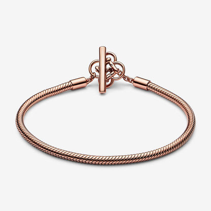 Peace Knot T-bar Snake Chain Bracelet