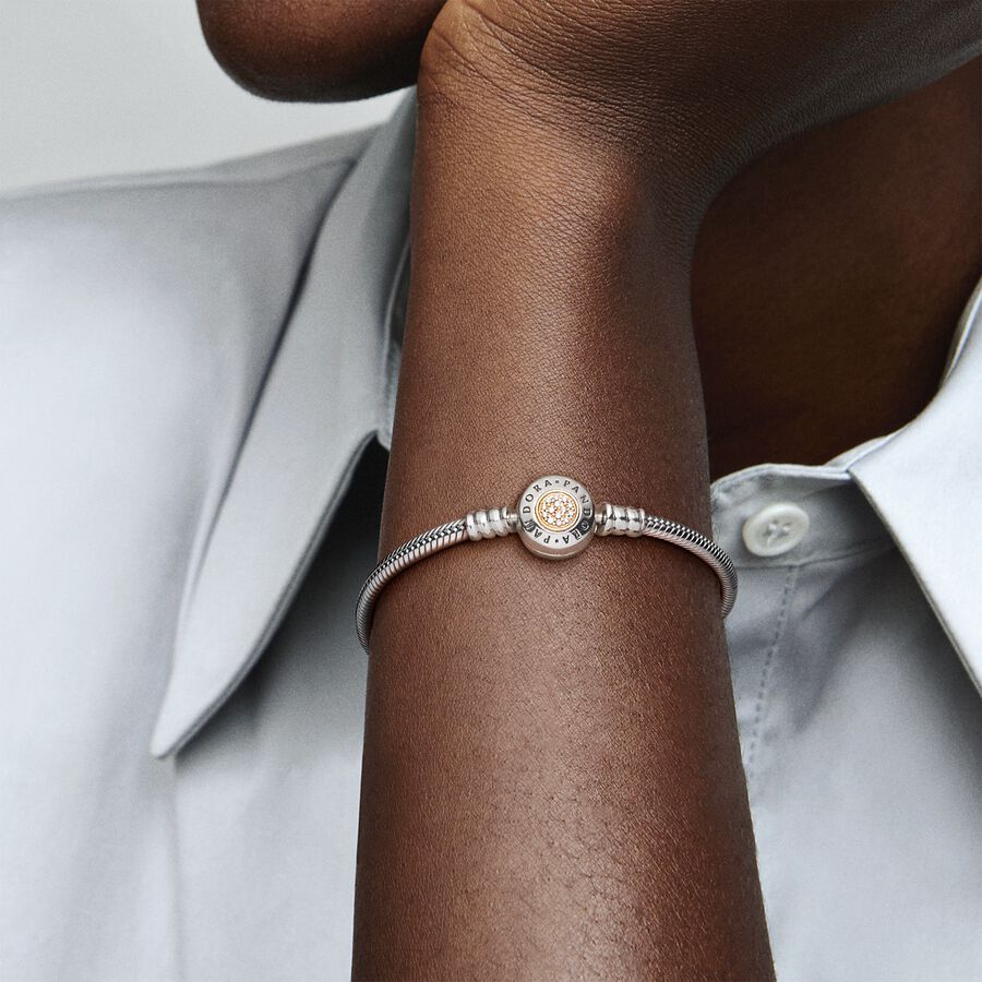 Pandora Moments Bracelet in Sterling Silver & [14K Yellow Gold]