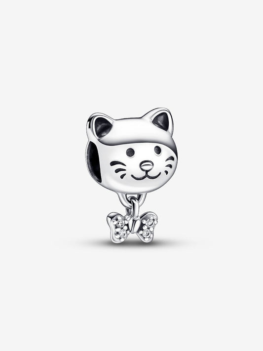 Pet Cat & Bow Charm
Sterling silver