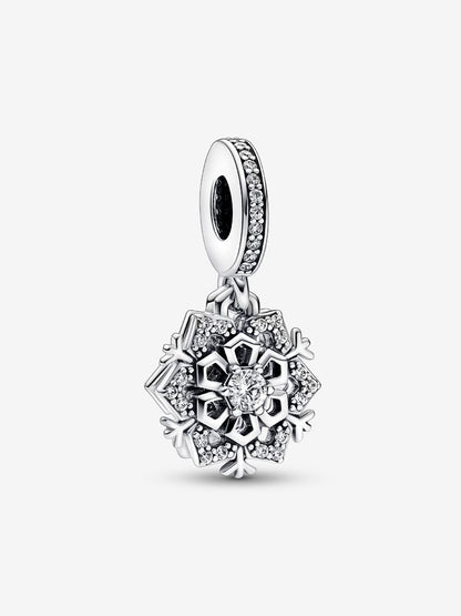 Sparkling Snowflake Double Dangle Charm
Sterling silver