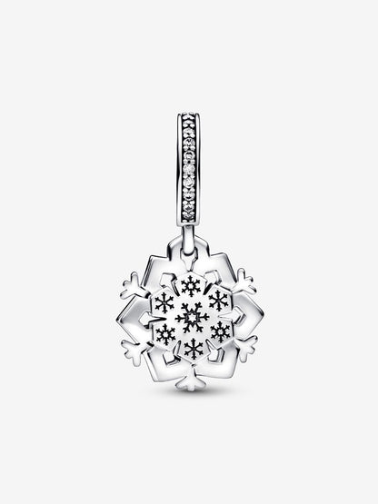 Sparkling Snowflake Double Dangle Charm
Sterling silver