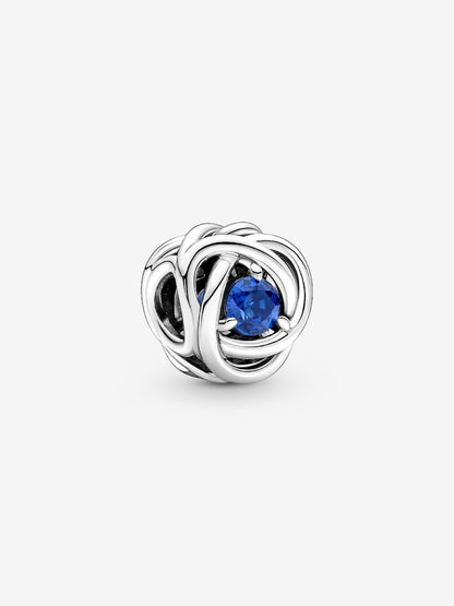September Birthstone Eternity Circle Charm
Sterling silver