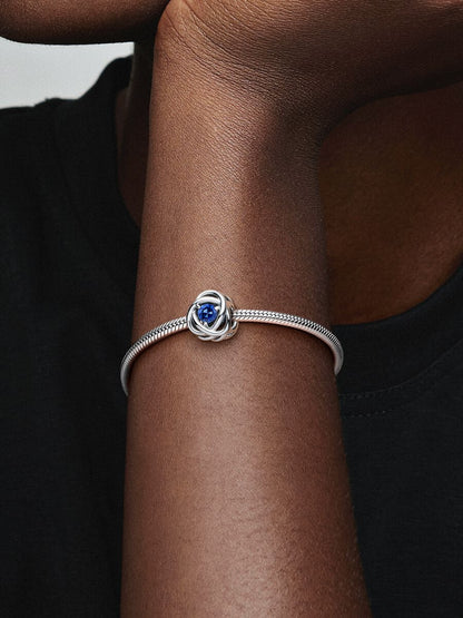 September Birthstone Eternity Circle Charm
Sterling silver
