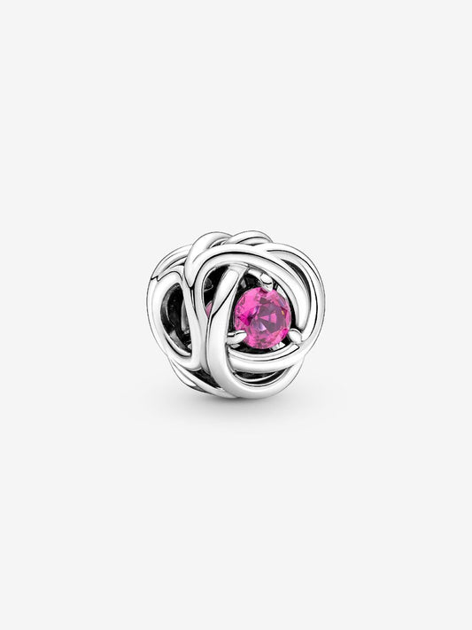 October Birthstone Eternity Circle Charm
Sterling silver