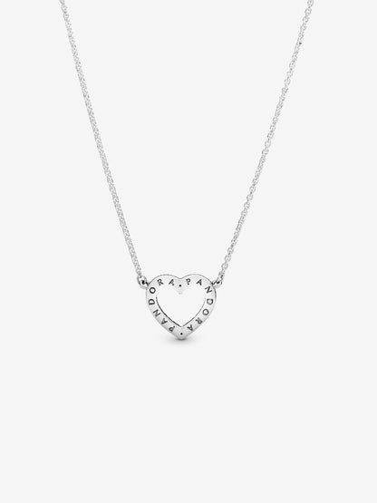 Sparkling Open Heart Necklace