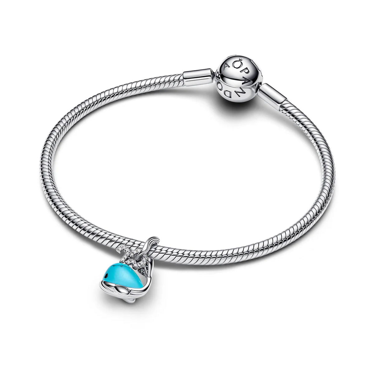 Turquoise-coloured Whale Dangle Charm