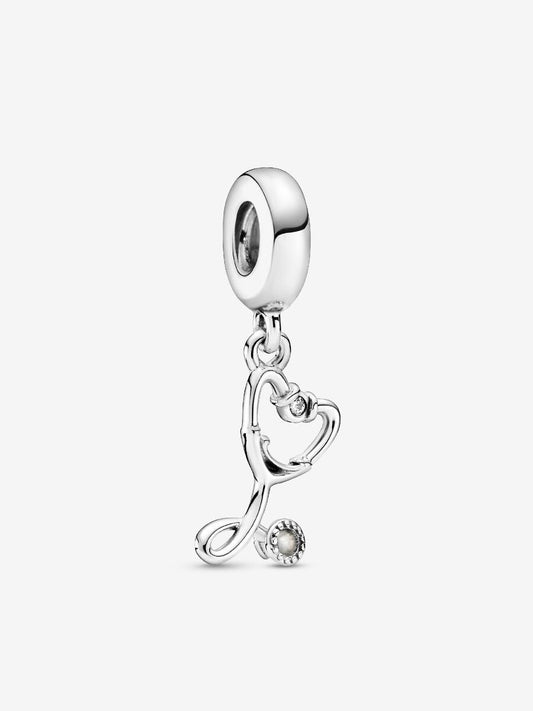 Stethoscope Heart Dangle Charm