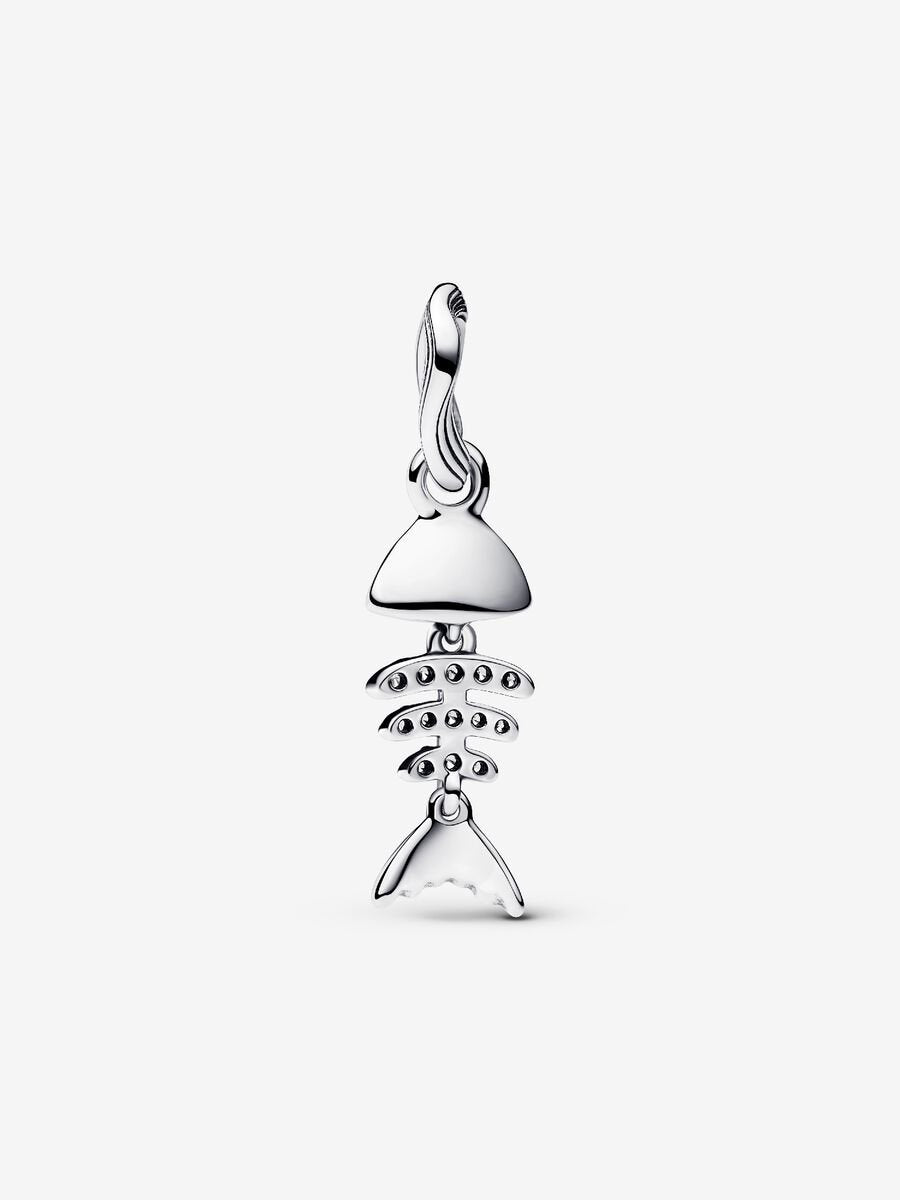 Turquoise-coloured Fishbone Dangle Charm