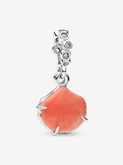 Coral-coloured Shell Double Dangle Charm