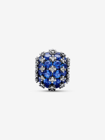 Sparkling Pavé Round Blue Charm