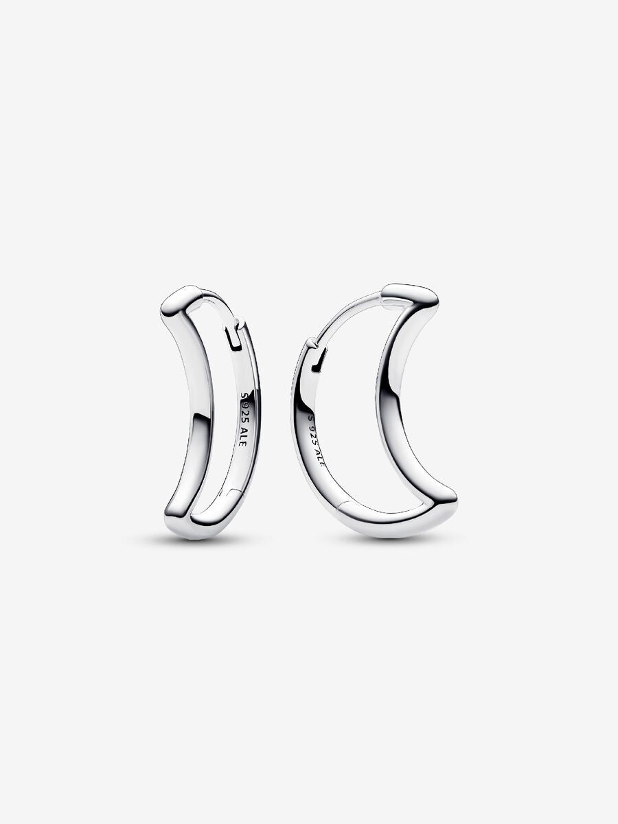 Moon Hoop Earrings