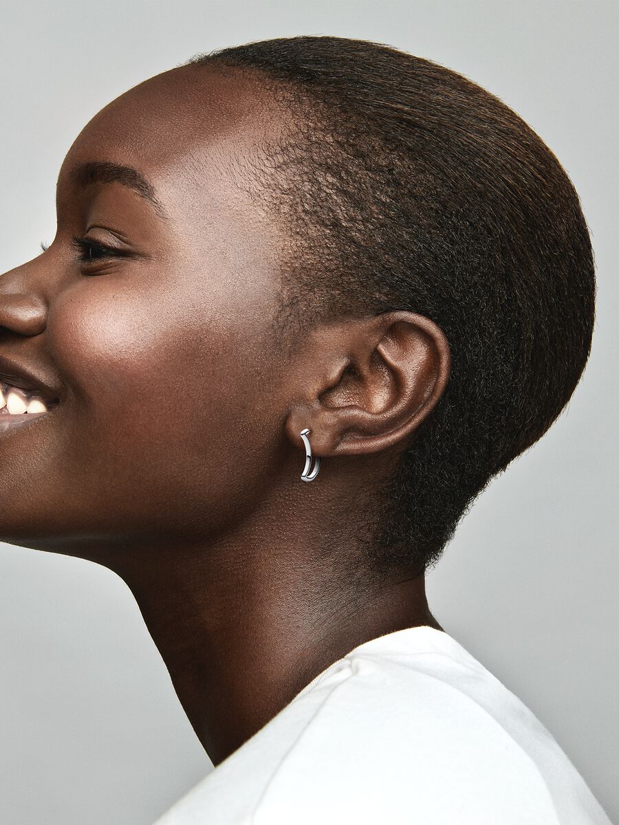 Moon Hoop Earrings